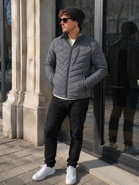 Paradox Packable Duck Down Puffer Jacket – Charcoal Gray – Size M